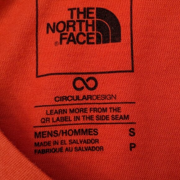 The North Face Men's TNF Sleeve Hit Long Sleeve Tee T-shirt Size S Orange NWT - Picture 5 of 8